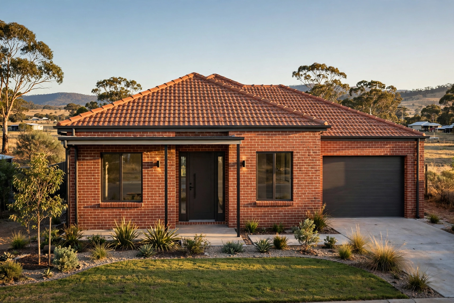 Newly built brick house exterior in Griffith NSW